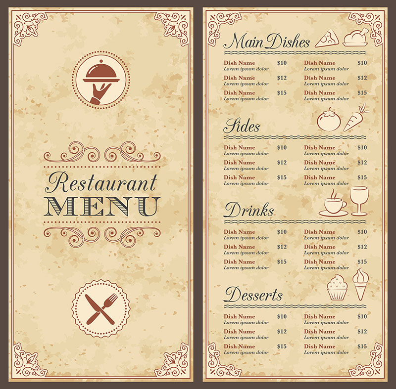 illustrazioni menu